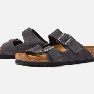 grey suede arizona birkenstock